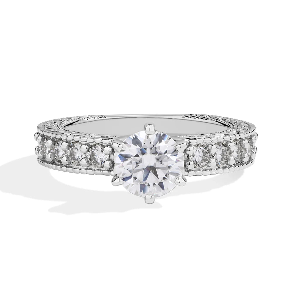 Moissanite Lab Diamond Engagement Ring