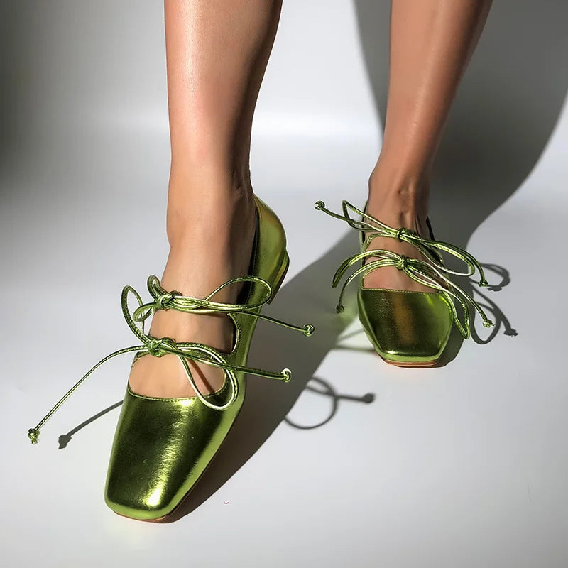Square Toe Mary Jane Strap Shoes