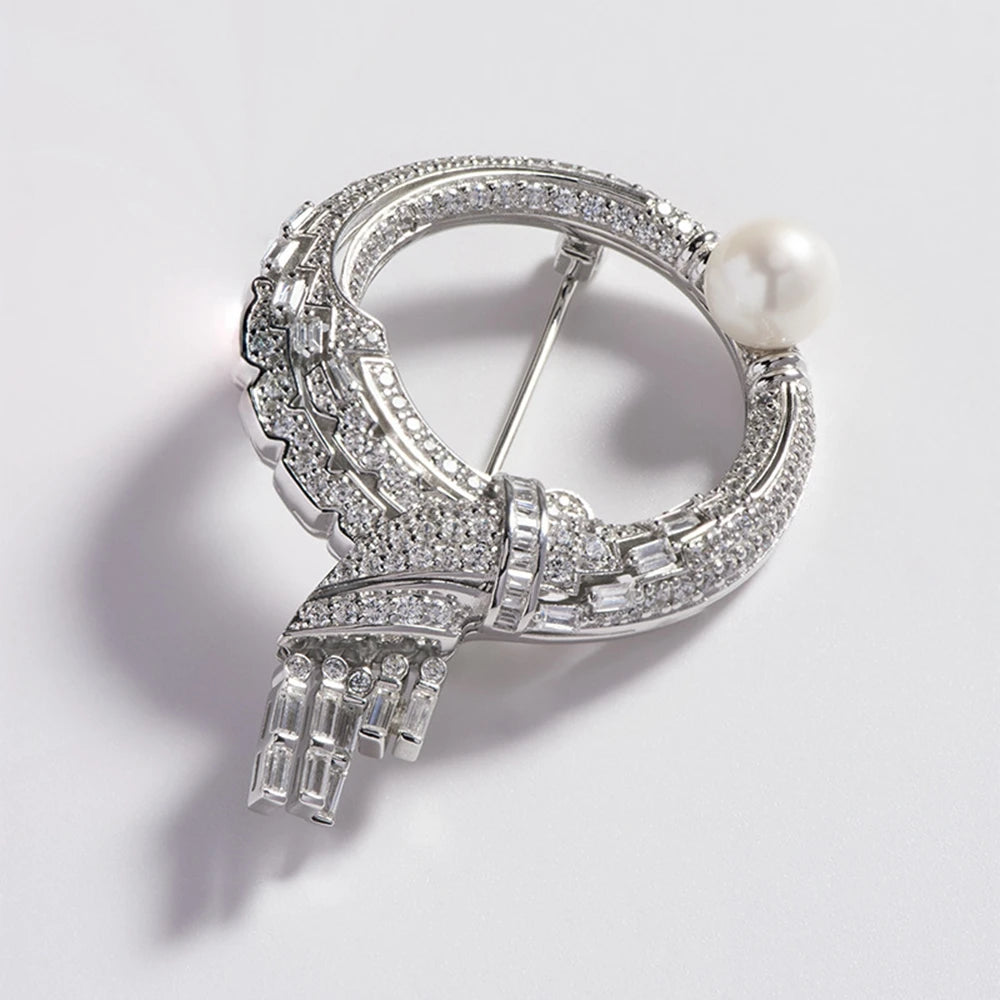 Glorious Natural Pearl Sapphire Brooch