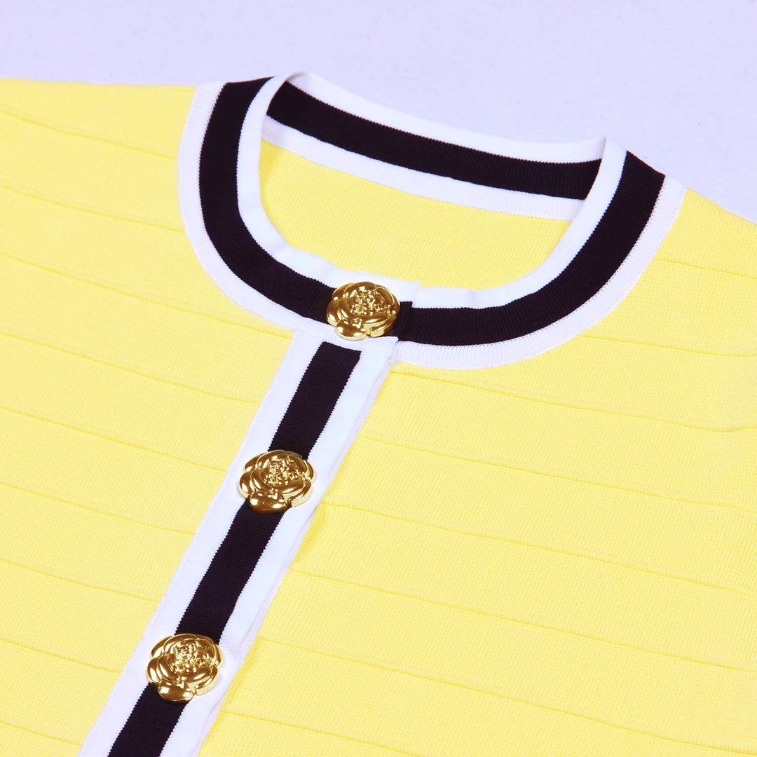 High-Quality Striped Knitted Cardigan