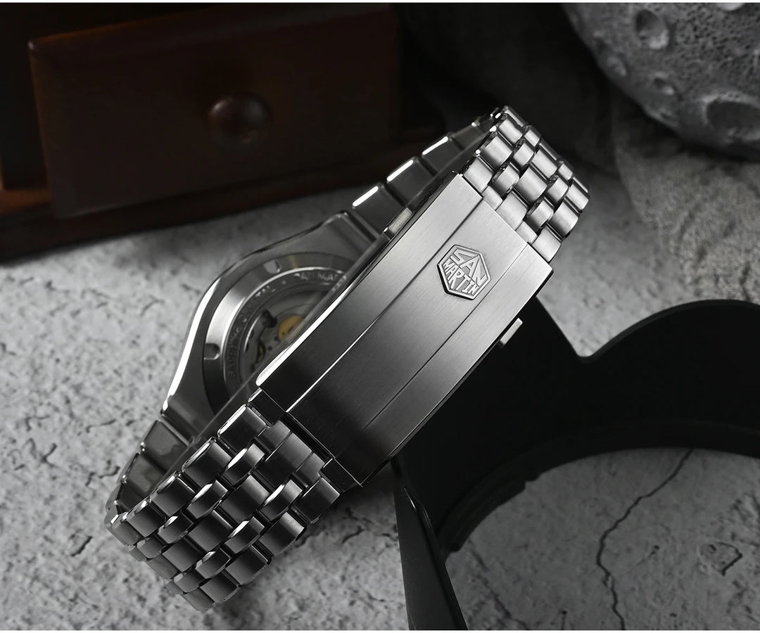 Classic Spiral Dial Automatic Wristwatch