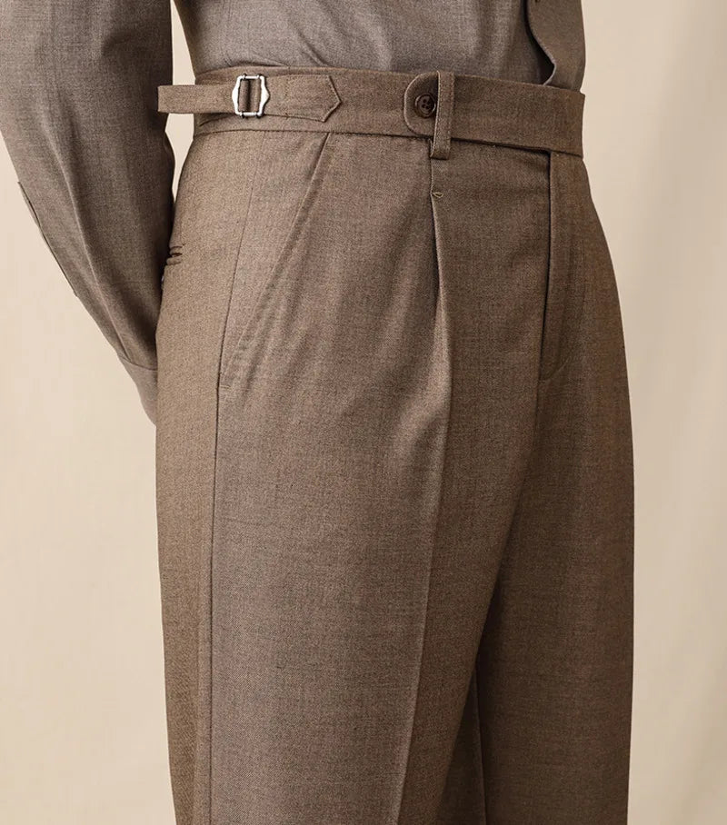 Elegant Italian Wool Business Pants