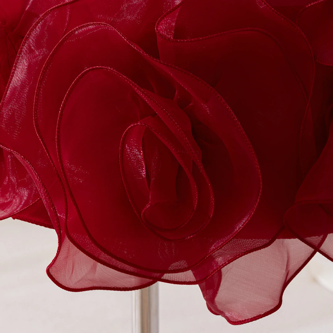 Alluring Big Flower Little Bridesmaids Gown
