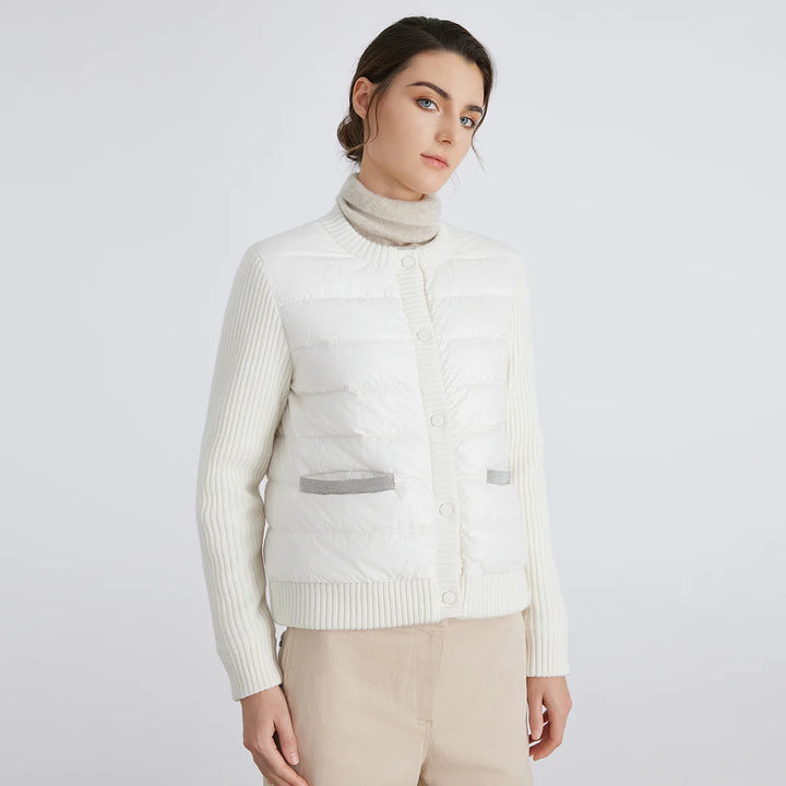 Premium Goose Down Spliced Coat