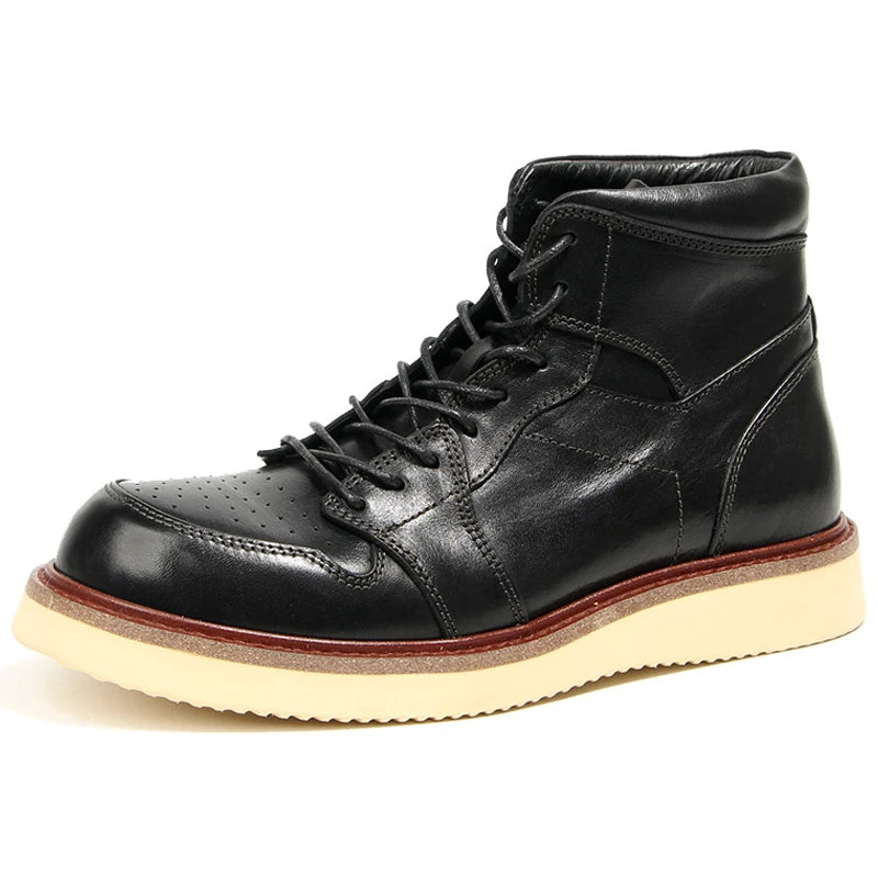 Handsome Retro Leather Ankle Boots