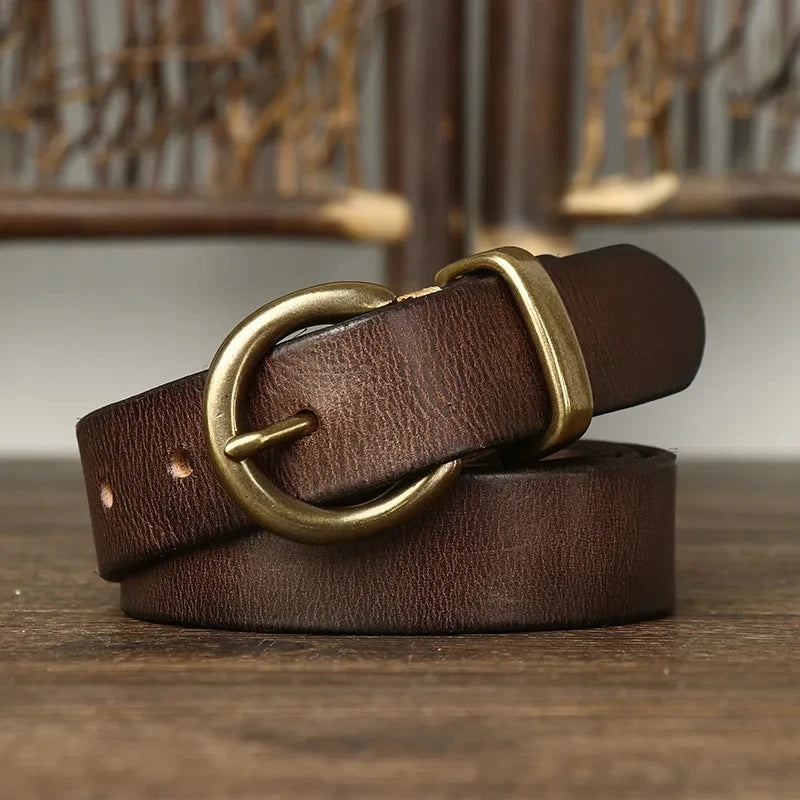 Pin Hook Real Cow Leather Belt
