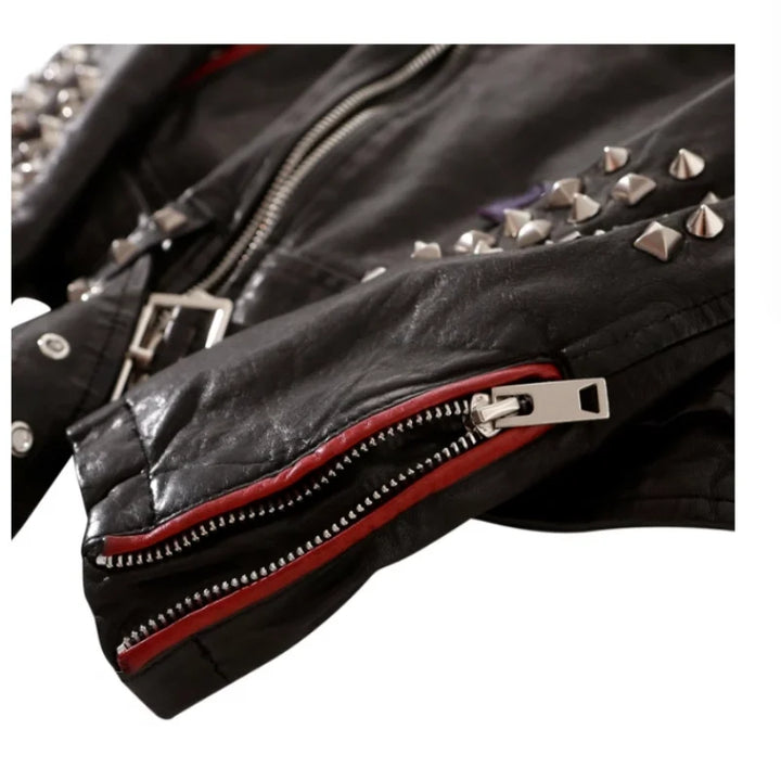 Punk Style Women's Leather Jacket