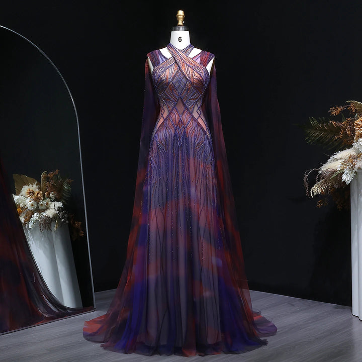 Alluring Criss Cross Halter Neck Party Dress