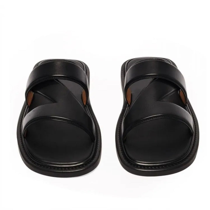 Comfortable Flat Leather Slippers