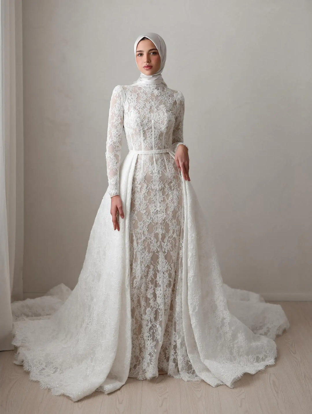 Timeless High Neck Mermaid Bridal Couture