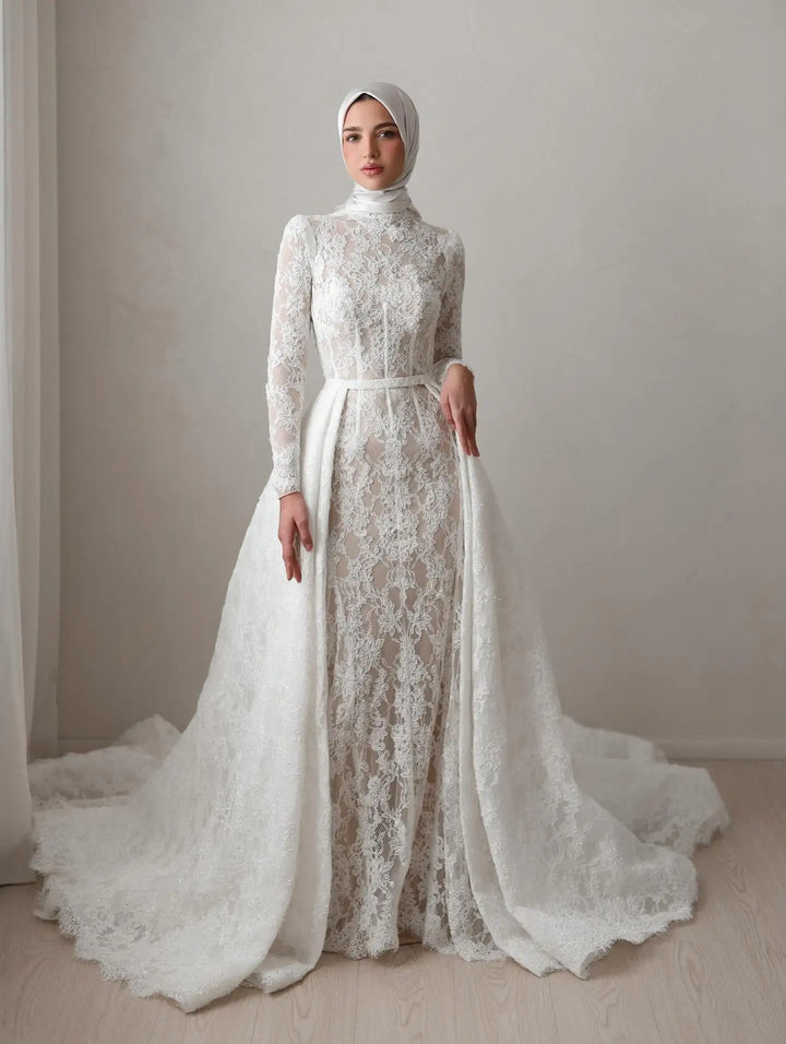 Timeless High Neck Mermaid Bridal Couture