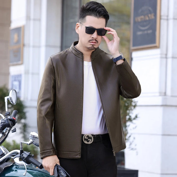Lightweight Real Leather Casual Jacket