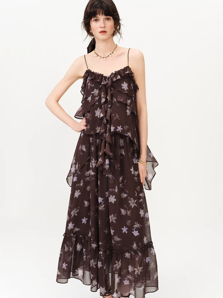 Romantic Resort Style Ruffled Gown
