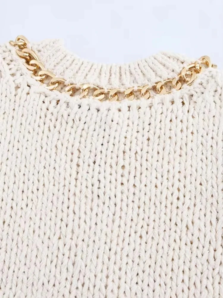 Fashionable Asymmetric Knit Vest