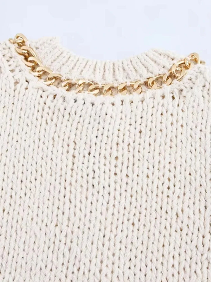 Fashionable Asymmetric Knit Vest