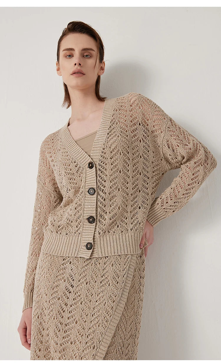 Homely Pure Linen Cardigan Sweater