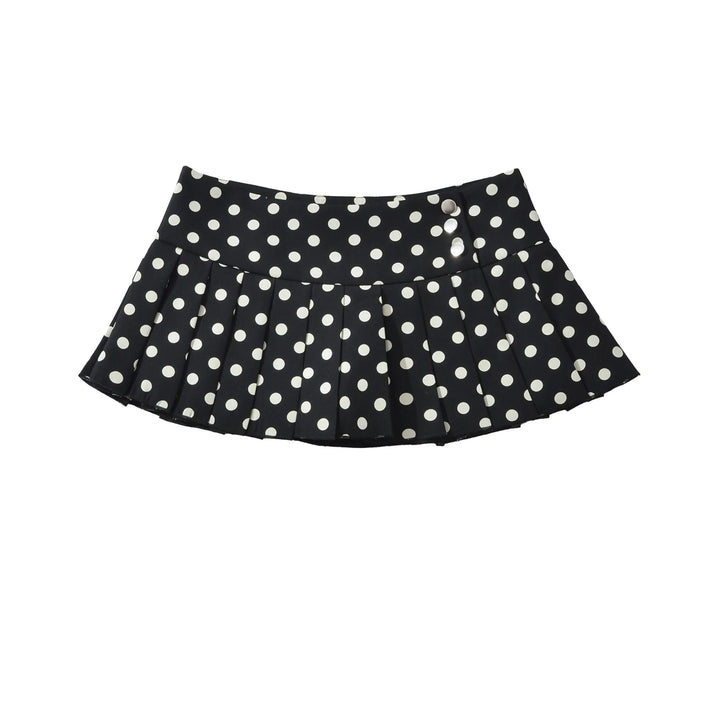 Stunning Low Waist Polka Dots Mini Skirt