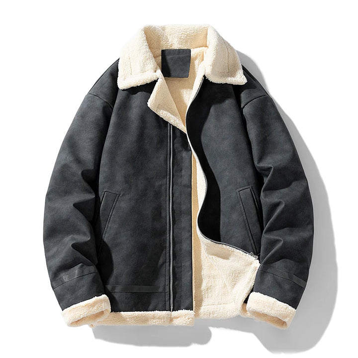 Premium Fur-Lined Bomber Jacket