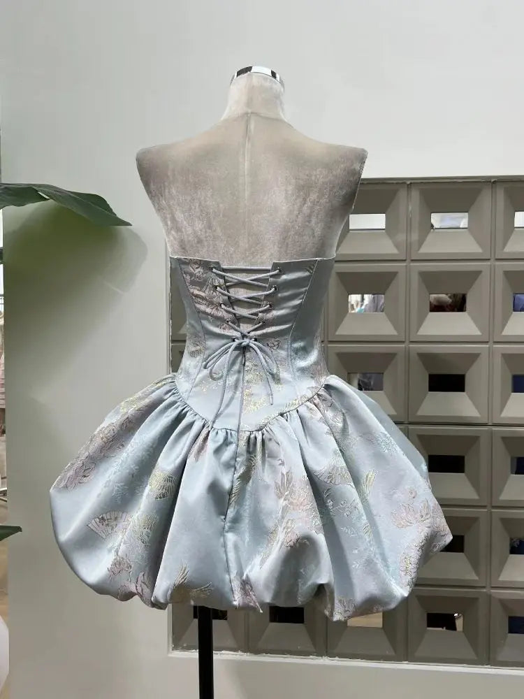 New Trendy Strapless Mini Party Dress