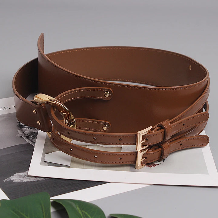 Trendy Irregular Waist Seal Leather Belt