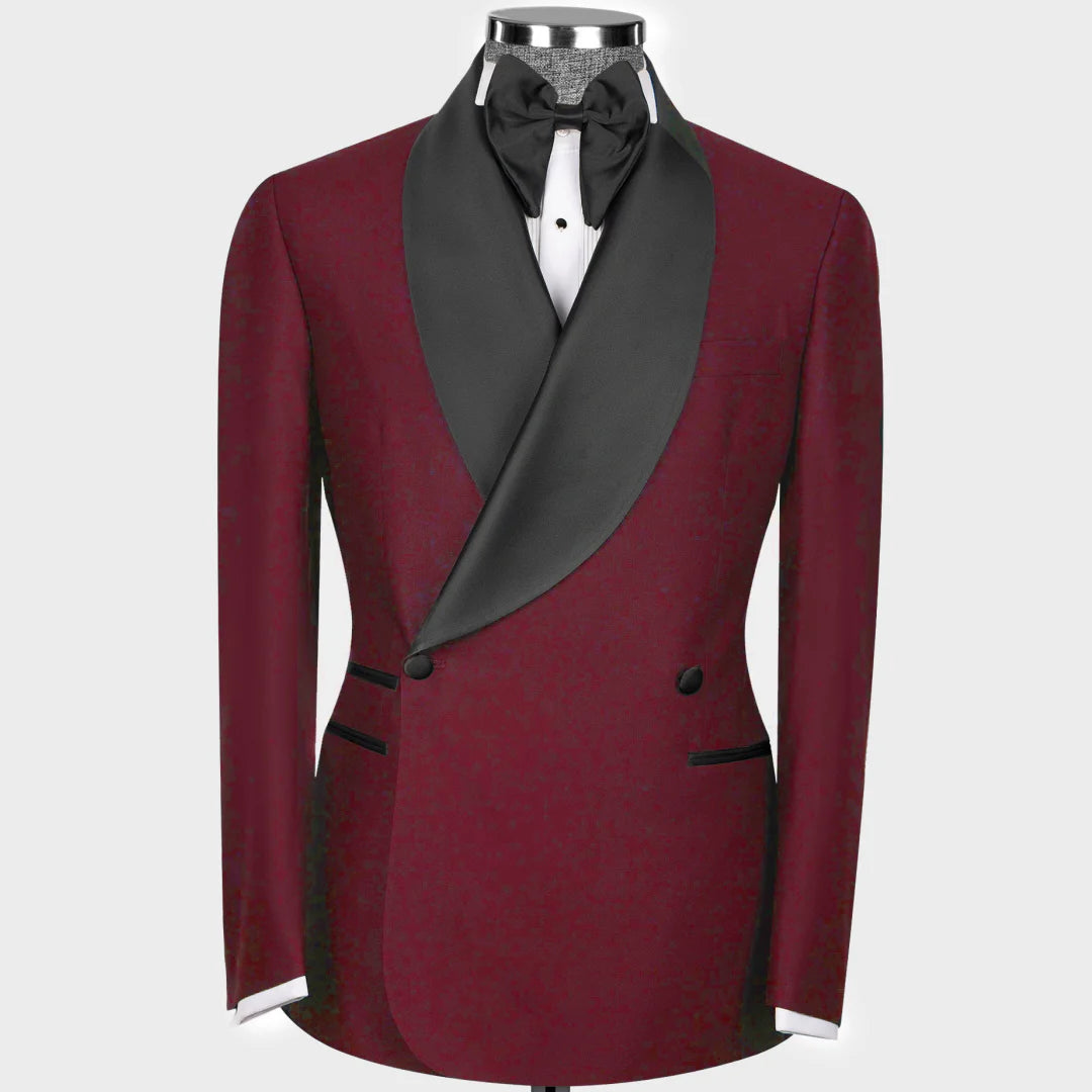 Stylish Bright Lapel 2-Piece Wedding Suit