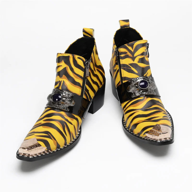 Premium Zebra Strips High Top Boots