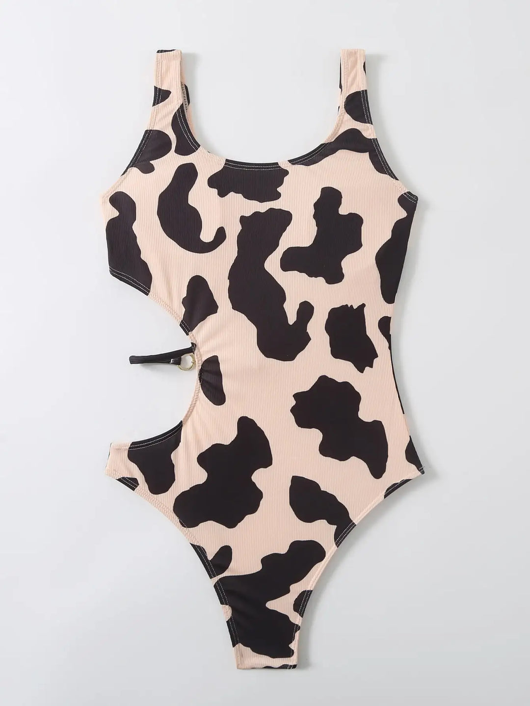 Rib Cut-out One Piece Swimsuit