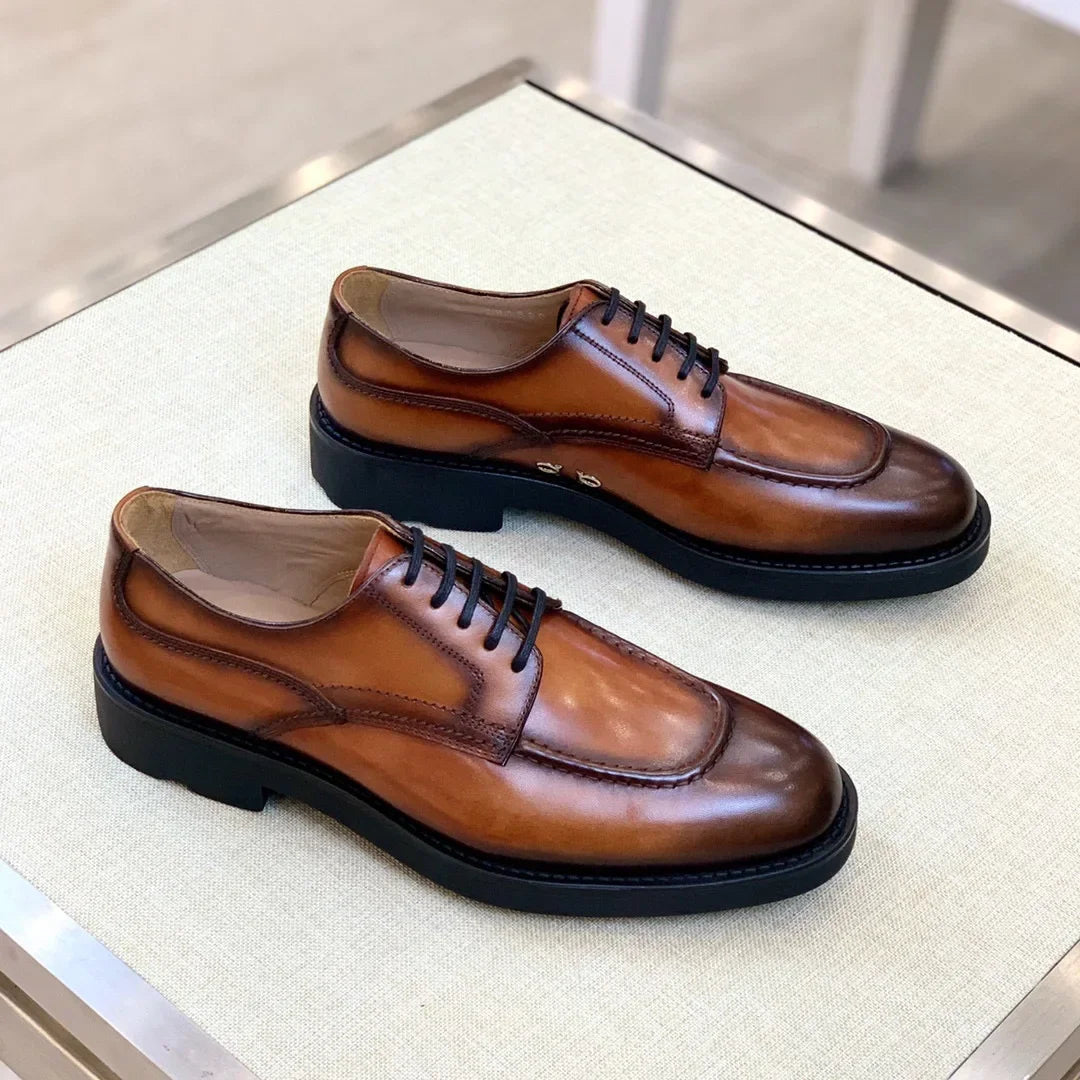 Stylish Lace-Up Leather Shoes