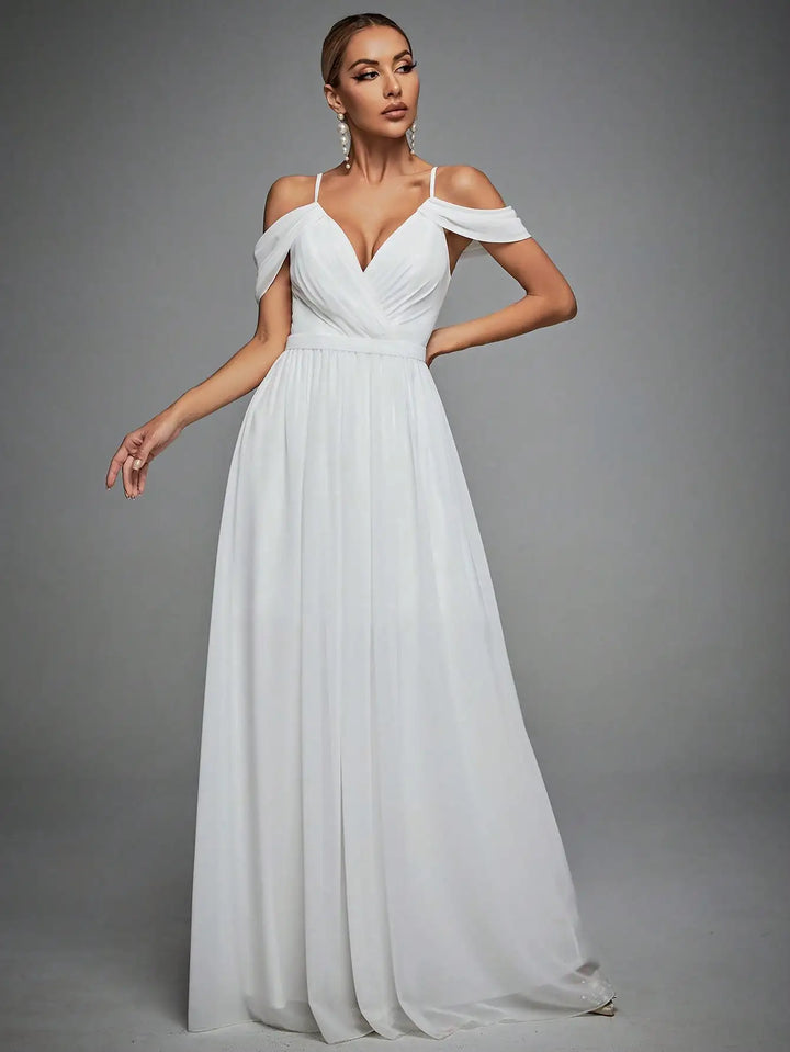 Fashionable Cross Drop Sleeve Gown
