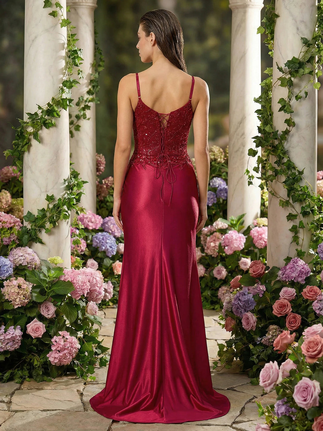 Glamorous Spaghetti Straps Evening Party Dress