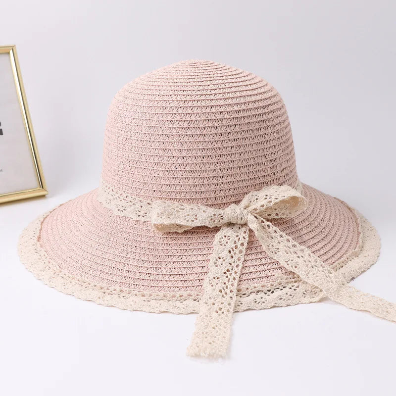 Elegant Bow Ribbon Panama Hat