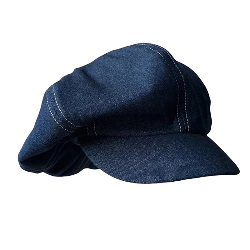 Classic Houndstooth Octagonal Beret Hat