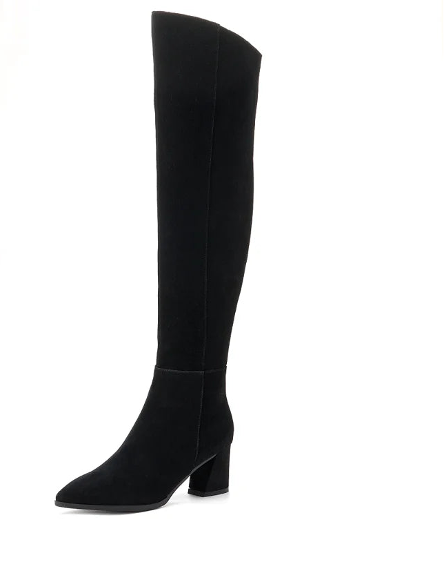 Trendy Side Zip Knee-High Boots