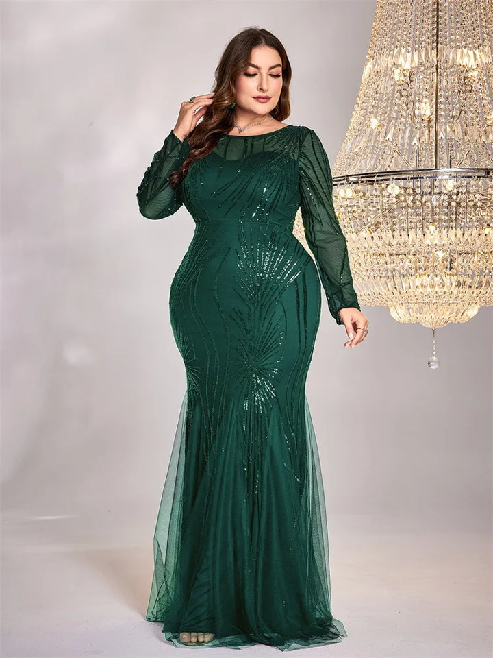 Romance In The Sequins Plus Size Women's Maxi Dress