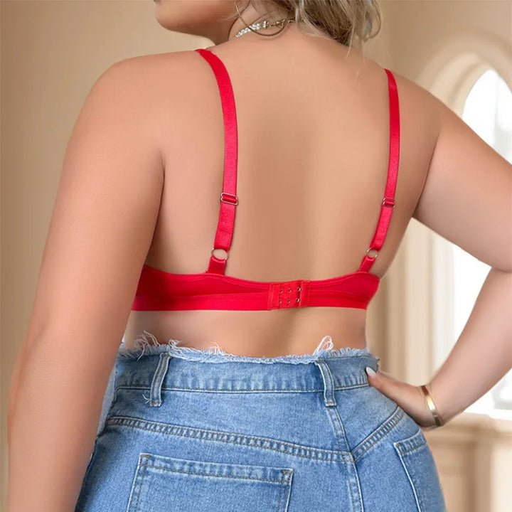 Comfortable French Sheer Plus Size Bra
