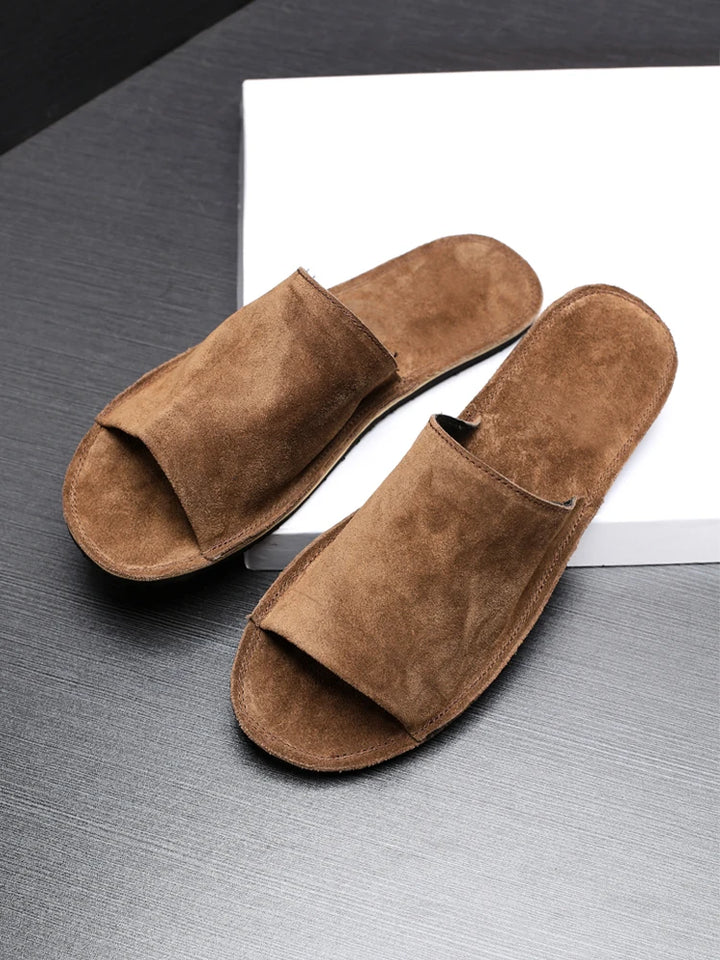 Trendy Leather Outdoor Slippers