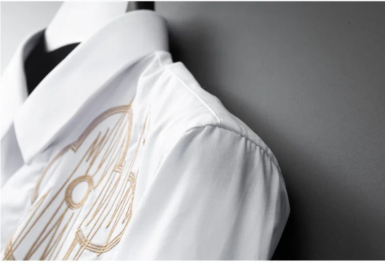 Everyday Luxury Embroidered Dress Shirt
