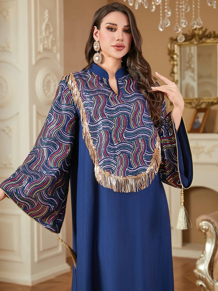 Refined Embroidered Long Jalabiya Dress