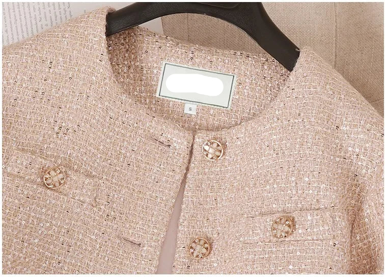 Fancy French Style Women's Tweed Coat