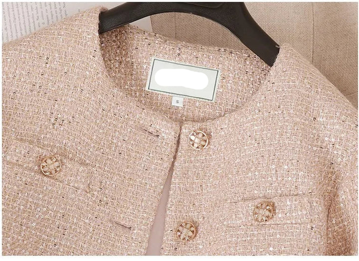 Fancy French Style Women's Tweed Coat