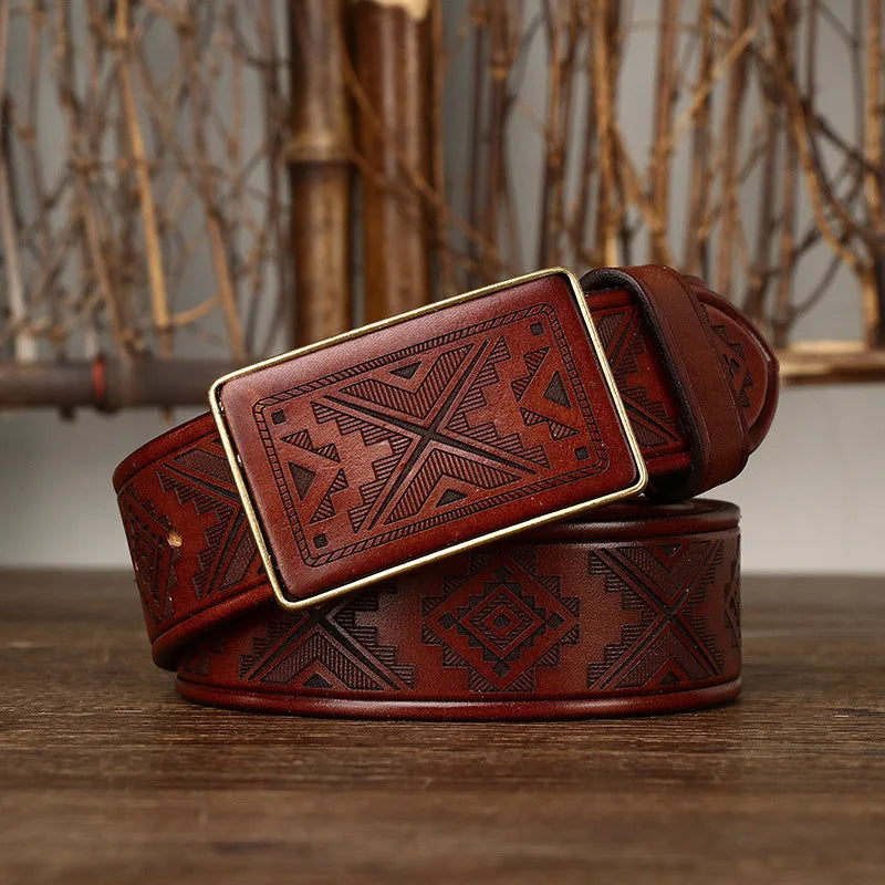 Light Luxury Cowboy Leather Belt