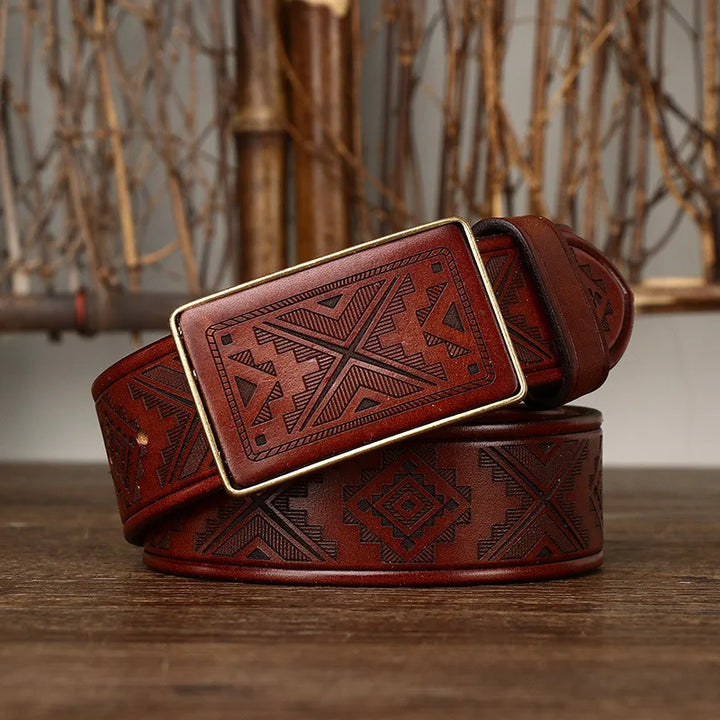 Light Luxury Cowboy Leather Belt