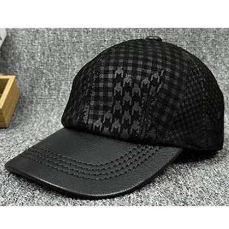 Stunning Sheepskin Leather Baseball Cap