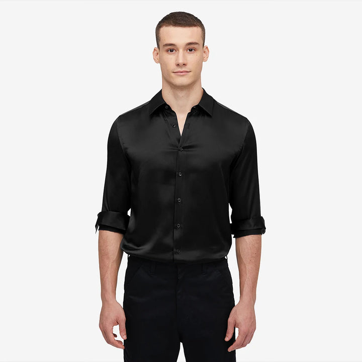 Versatile Long Sleeve Silk Shirt