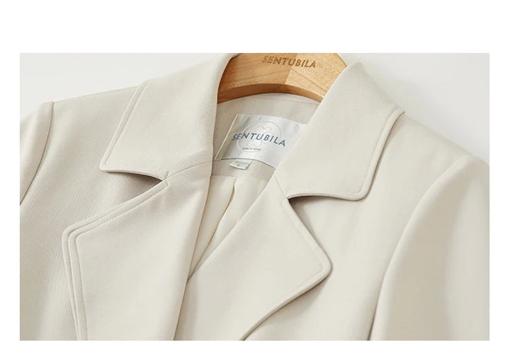 Double-lapel Belted Trench Coat