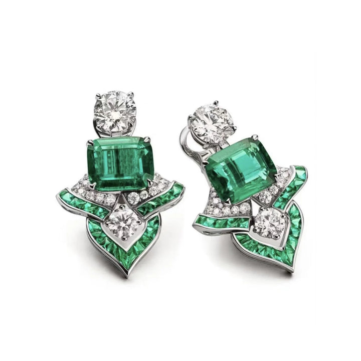 Sterling Silver Emerald Jewelry Set