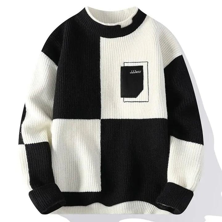 Fancy Loose Fit Knitted Pullover Sweater