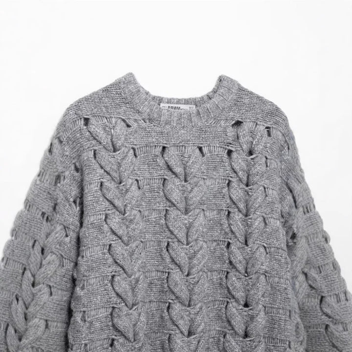 Casual Twisted String Knit Sweater