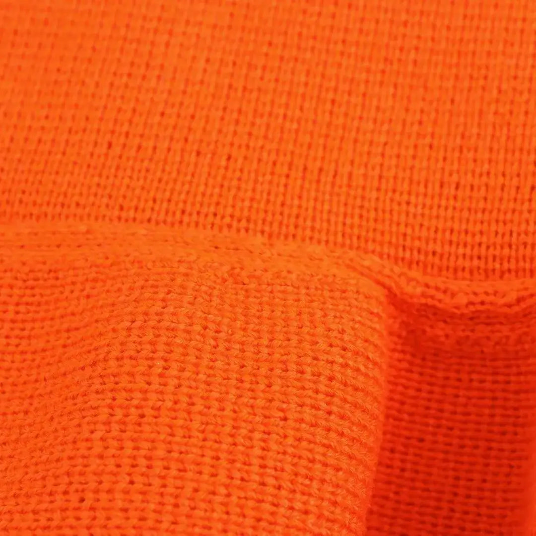 Stylish Cropped Ruffle Knit Sweater