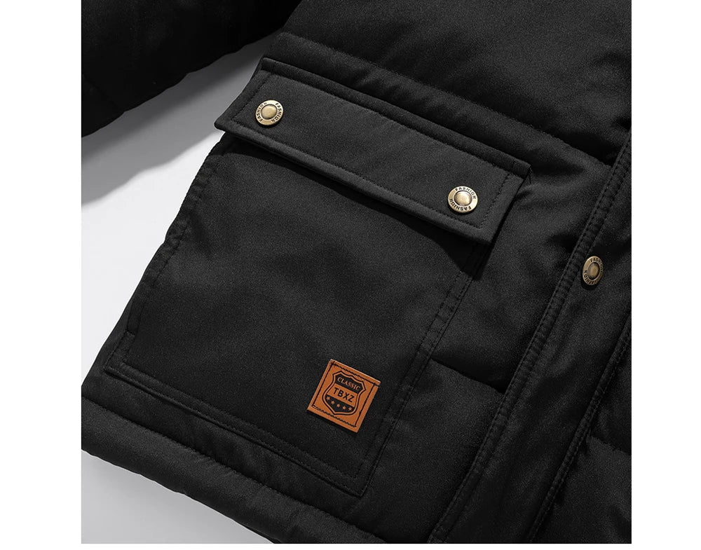 Sleek Fleece Cotton Padded Hooded